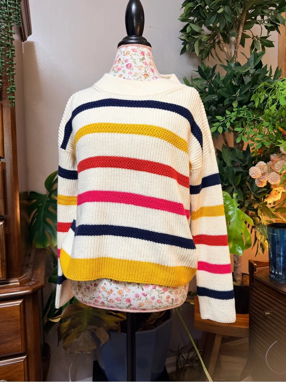 🌈 J.Crew x The Reeds Rainbow Striped Knit Sweater